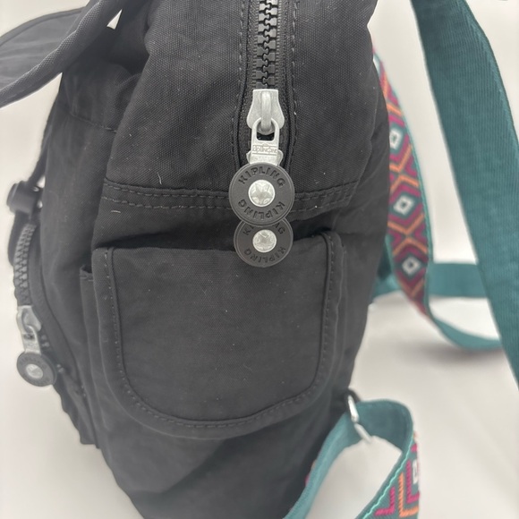 Kipling Black Backpack with Silver Logo - Picture 9 of 12